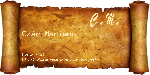 Czár Mariann névjegykártya